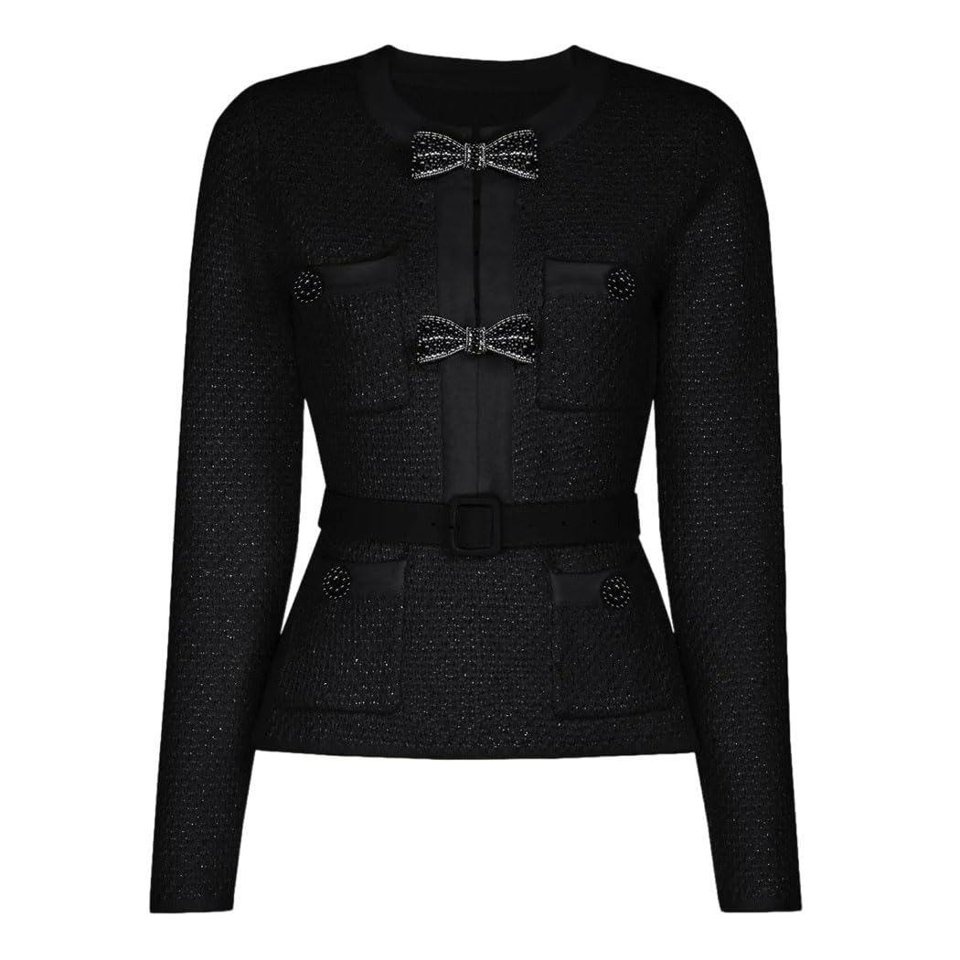 Women Knit Sweater Long Sleeve Elegant Pullover Casual Winter Party Top Soft Warm Knitwear