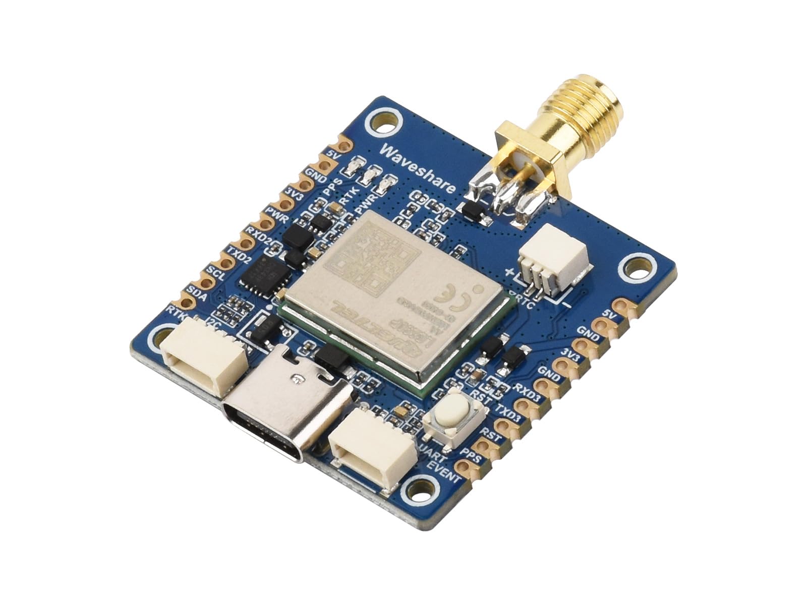 Waveshare LG290P GNSS RTK Module, Quad-Band RTK Centimeter-Level Positioning, L1+L2+L5+E6 Quad-Band Positioning Technology, Supports Multi-Constellation Simultaneous Reception