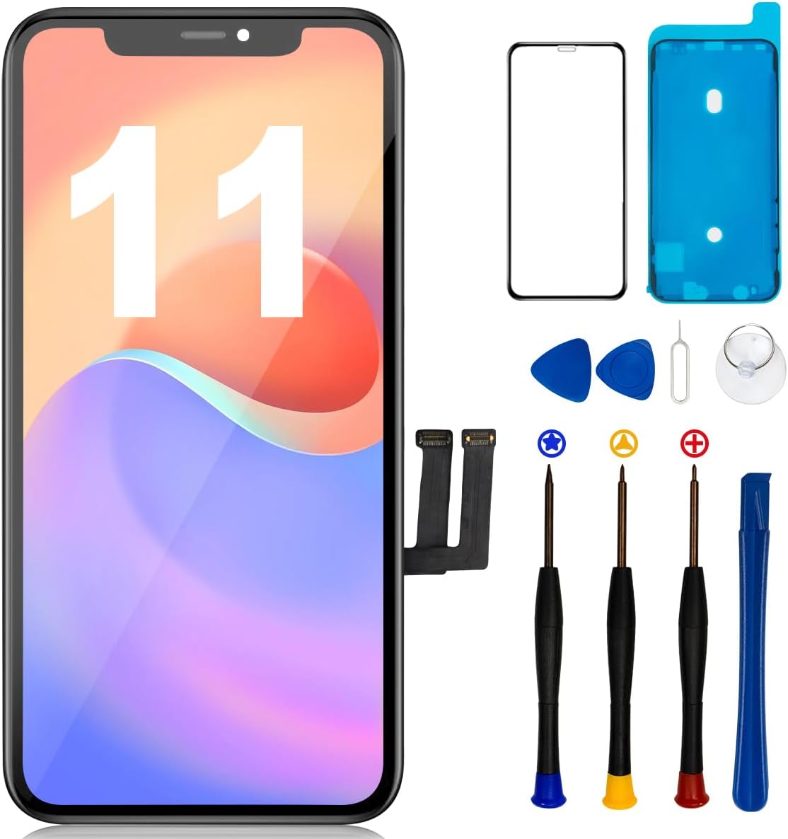 IPhone 11 Display Ersatz LCD Bildschirm 6,1 Zoll - Komplettset Mit Werkzeug Für A2111/A2223/A2221 A2111 A2223 A2221