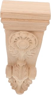 IWOWHERO Wood Carved Applique Decorative Wooden Trim for Roman Columns Rustic Home Décor Unique Corner Moulding for Furniture and Cabinet Overlays