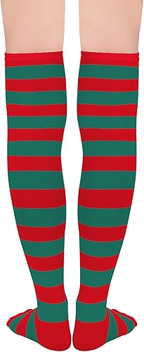 Miniatura 3 de Century Star Calcetines altos hasta el muslo, medias atléticas a rayas para mujer, calcetines largos de tubo por encima de la rodilla, calcetines