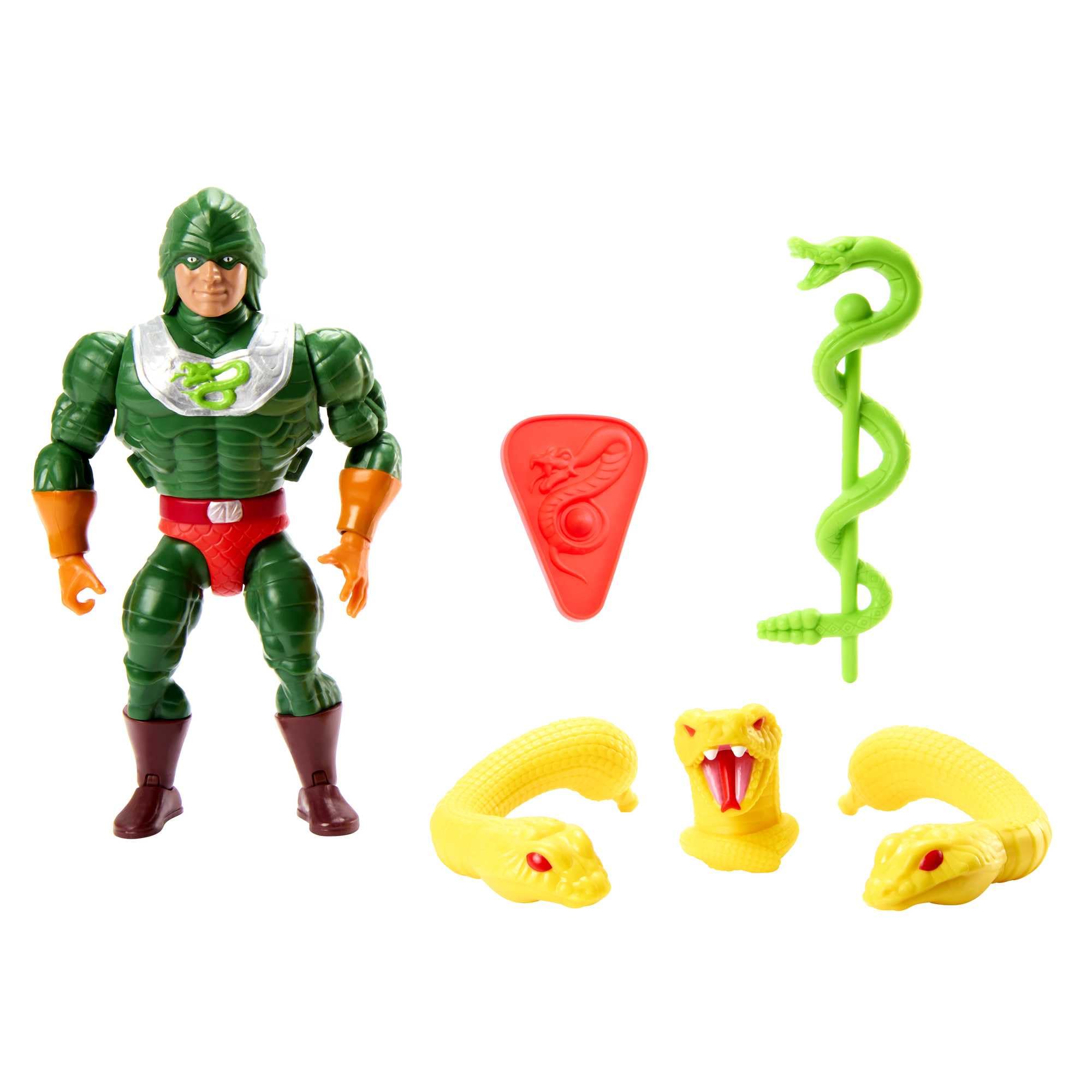 Action Figure Masters Of The Universe Origins - Snake Face Deluxe 14 Cm, Con Accessori E Mini Fumetto, Giocattolo Collezionabile 6+ Anni