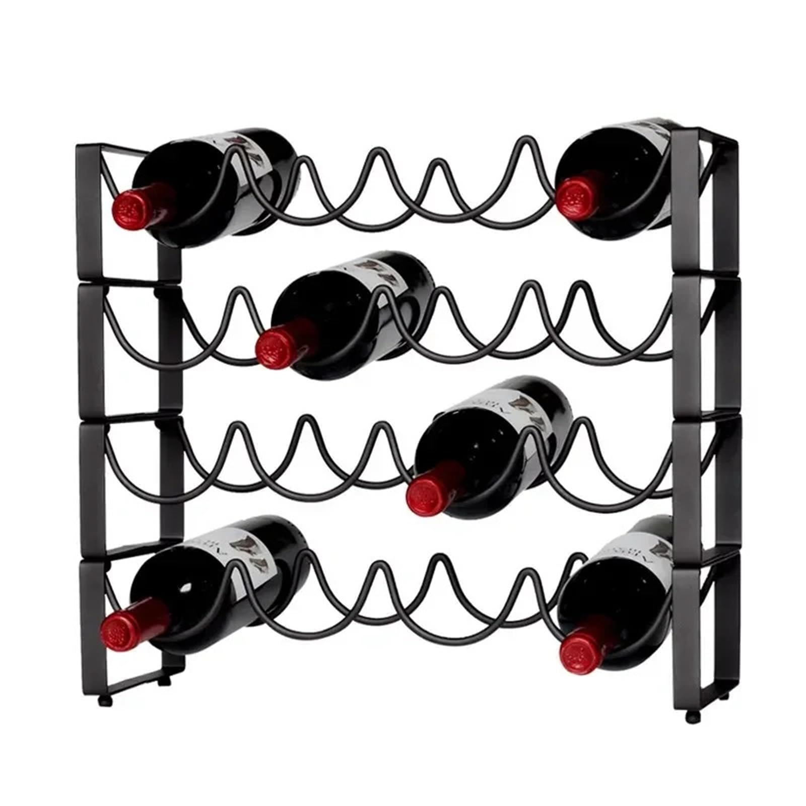 weinregal 1 PCS Rotweinregalständer Bar Flaschenständer Eisenkunst Halle (ohne Flaschen und Tassen)(L)