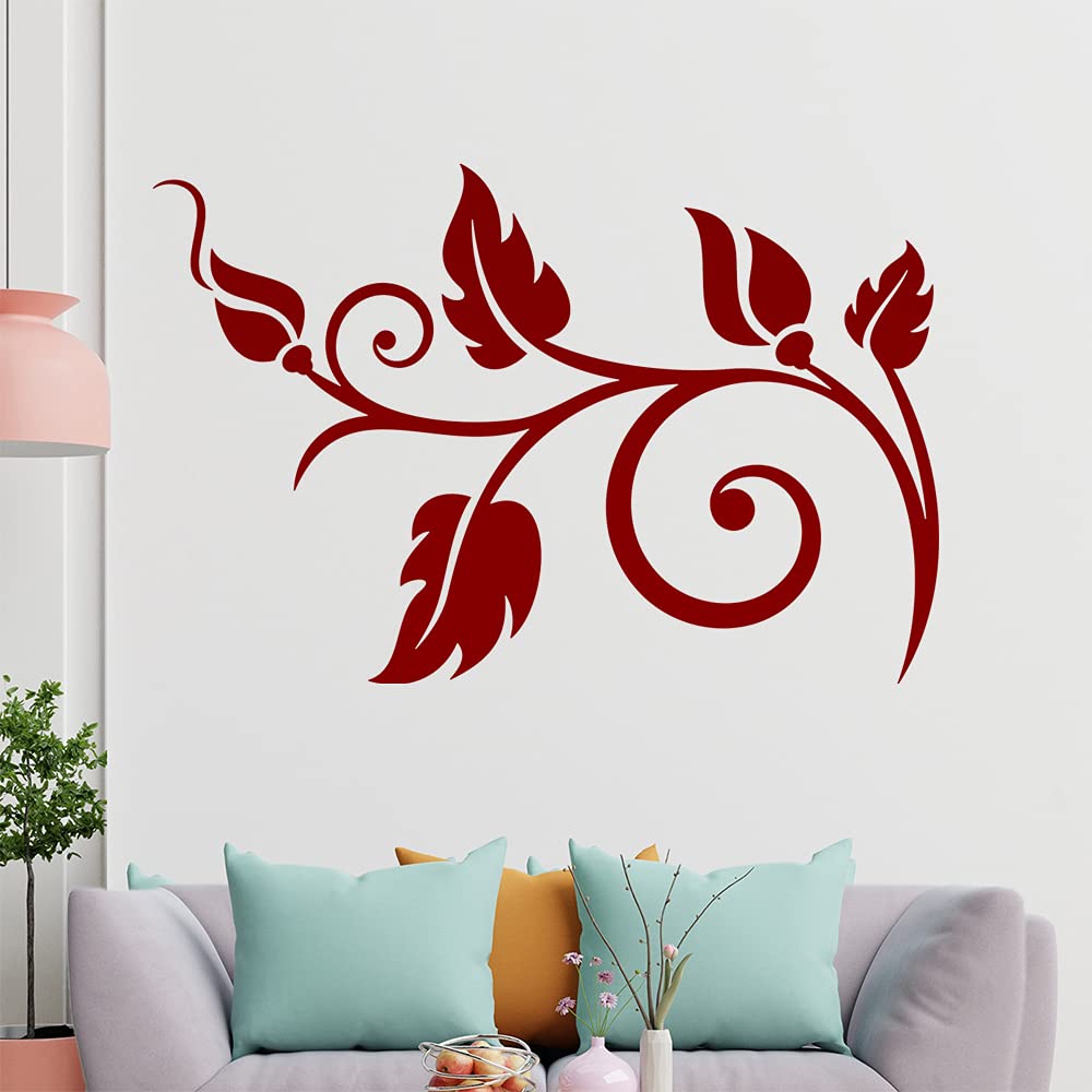 Kiwistar Tribal Fiore della Parete Adesivo da Parete in 6 Taglie – Wall Sticker Wall Sticker, 60_Dunkelgruen, 96 x 72 cm