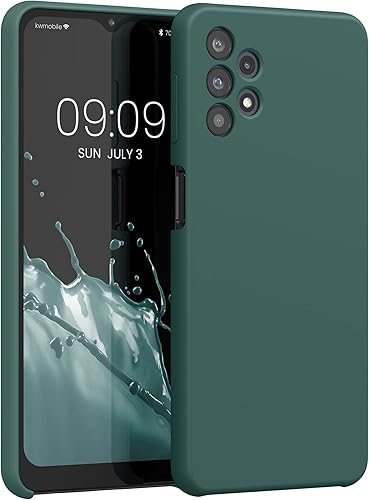 Miniatura 1 de kwmobile Funda compatible con Samsung Galaxy A32 5G - Funda de silicona TPU con acabado suave - Verde musgo