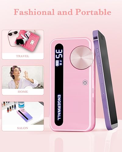 Miniatura 4 de ENGERWALL Taladro de uñas portátil profesional 35000 RPM, máquina de lima de uñas eléctrica recargable E para uñas acrílicas, eliminación de esmalte