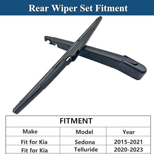 Miniatura 2 de Juego de limpiaparabrisas trasero - Hyundai Santa Fe 2013-2018, XL 2013-2019, Sport 2013-2018 - 98850-2W000, 98811-2W000