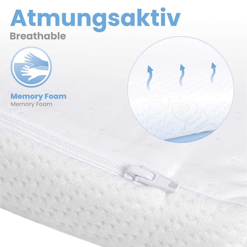 Dailydream Surmatelas 120 x 60 cm, Mémoire de Forme, 5 cm épaisseur, «Edition Kids Standard, Model M », pour Matelas, canapé ou lit de Camp, sur-Matelas pour Adulte, Memory Foam Mattress Topper