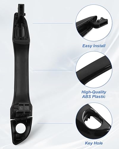 Miniatura 9 de Manija de puerta exterior para Hyundai Elantra 2017 2018 2019 2020 2021 2022, delantera o trasera derecha del lado del pasajero, color negro