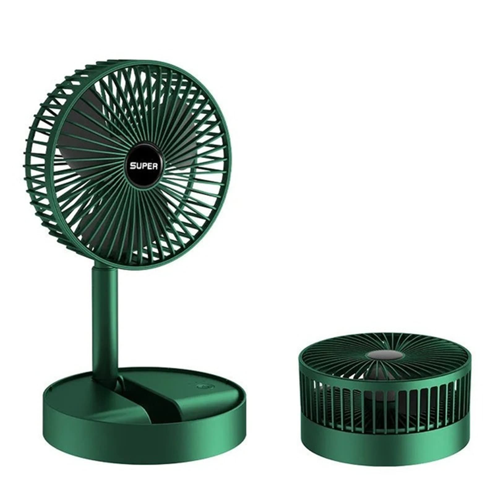Condizionatore d'Aria Portatile da Tavolo USB Ricaricabile Pieghevole Telesstand Ventilatore da Pavimento per la casa all'aperto a Basso Rumore Estate/Verde The New