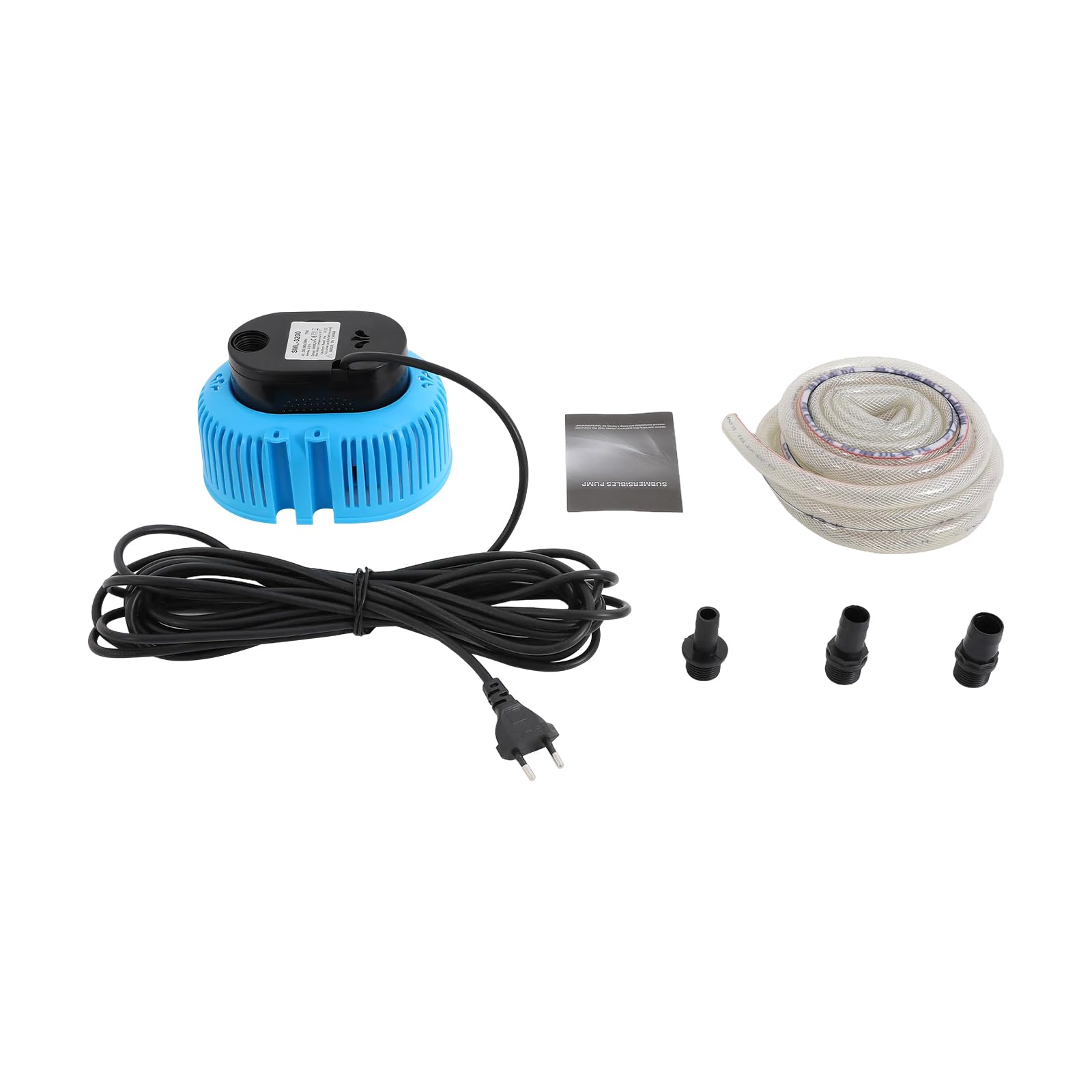 Pool Pumpe 75W Planschbecken Filterpumpe mit Wasserleitung, Anschlüsse, IPX8 Filterpumpe Pool für Teiche, Schwimmbäder, Springbrunnen, Aquarien, landwirtschaftliche Bewässerung (Blau)