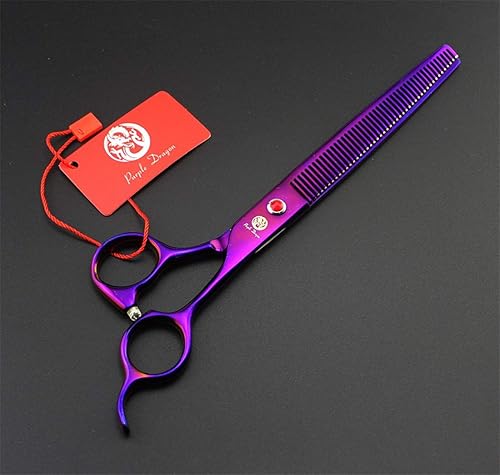 Miniatura 9 de Purple Dragon Kit de herramientas de aseo para mascotas de 8.0 pulgadas para cortar, curvar y adelgazar