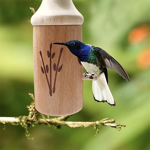 Miniatura 3 de Casa de colibrí de madera, casa de colibrí de madera, casa de colibrí de madera, casa de colibrí, comedero de madera para colibríes para exterior-A