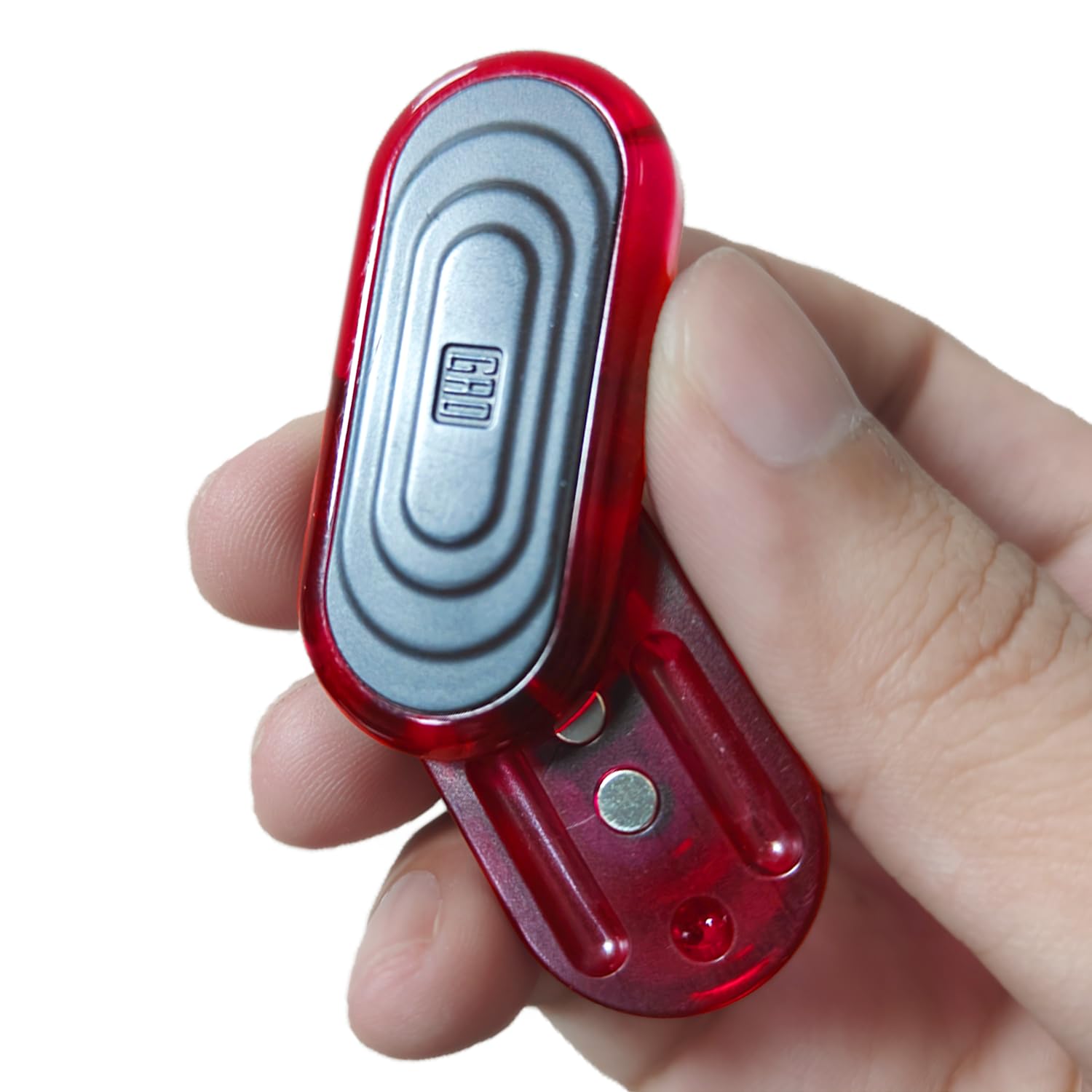 Rich Coin EDC Fidget Slider Toy “Clicker” Magnetic Toy,Push Card Mini EDC PC Fidget Toys Novice Toy (Bordeaux red)