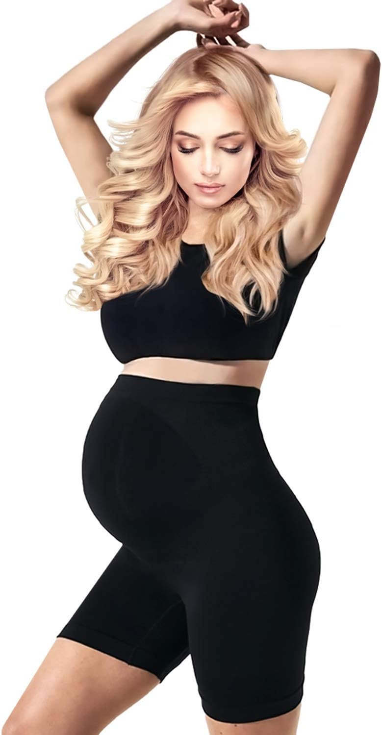 Maternity Shorts Maternity Leggings Over The Belly Pregnancy Biker Shorts Maternity Pants with Extra Back Support