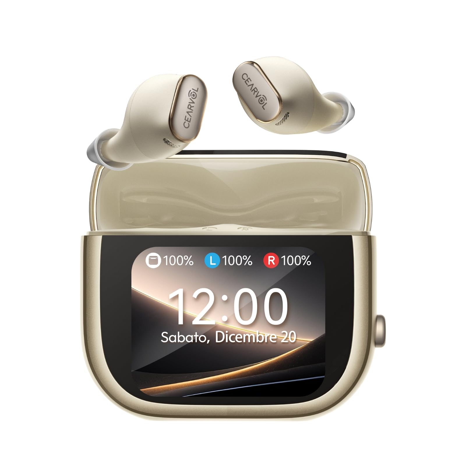 Wave Amplificatore del Suono Smart con Custodia Touchscreen, NeuroFlow AI 2.0, Connessione Bluetooth Doppio Dispositivo, Trasmettitore TV AUX-IN, Audio Nitido per Adulti (Galassia)