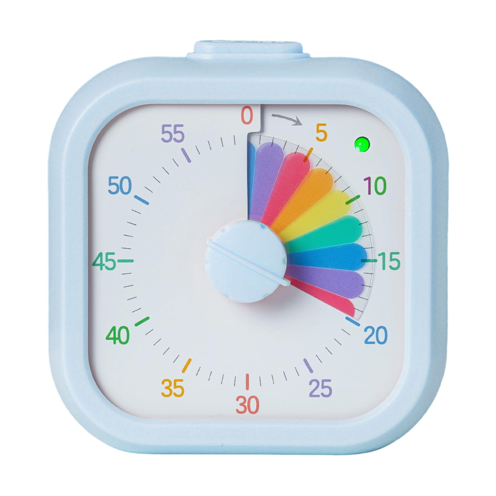 Kaeltsyn Blue 60 Minutes Visual Timer Visualization Kitchen Cooking Timer Kitchen Cooking Discipline Countdown Square Quiet Clock Clock For Children