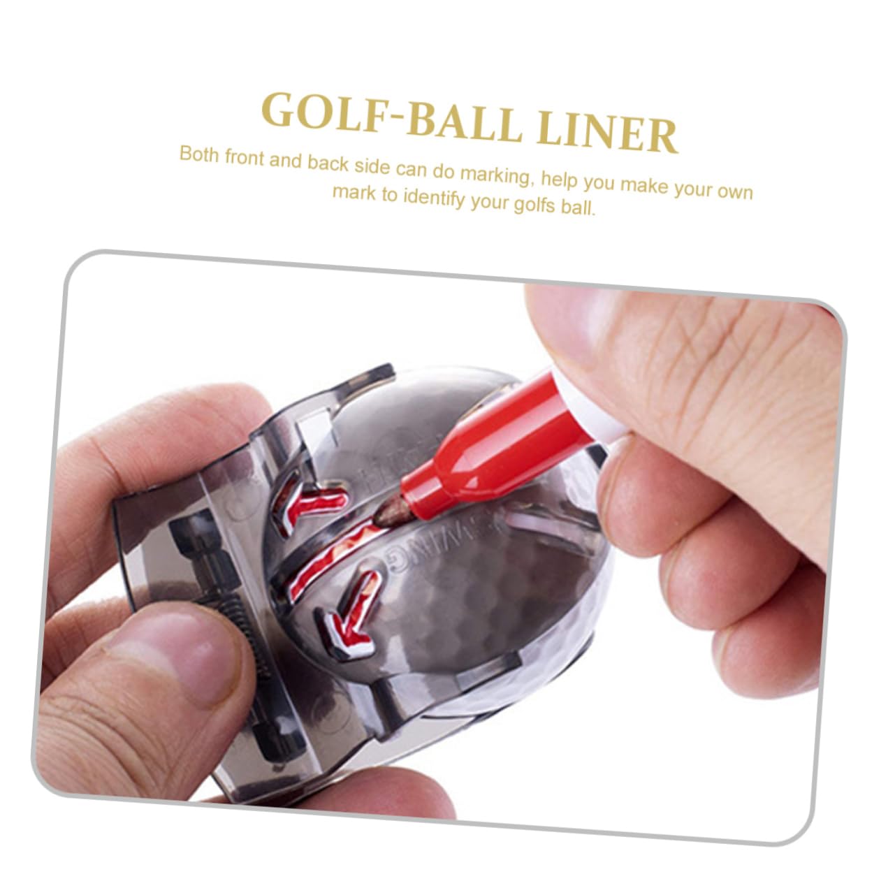 ifundom Zeilenzeichnung Set Werkzeug zum Zeichnen von Golflinien Markierungsgolf Golfmarker Linienmarkierung Golf-Tool Markierungsausrichtungswerkzeug Stift malen Zufällige Farbe