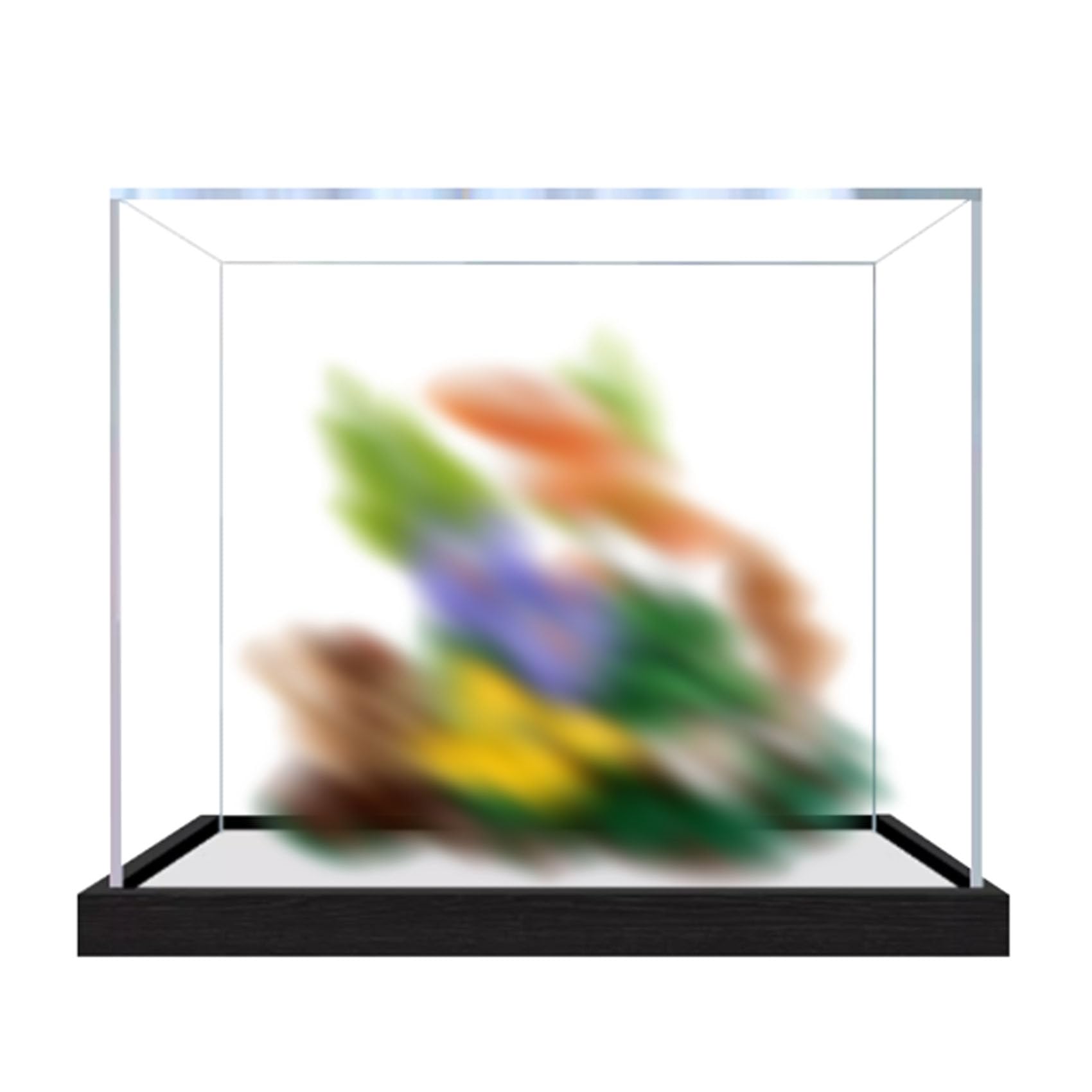 Acrylic Display Case for Le-go 11505 Mushrooms Model, Dustproof Display Box (display box only) (StyleC 3mm)