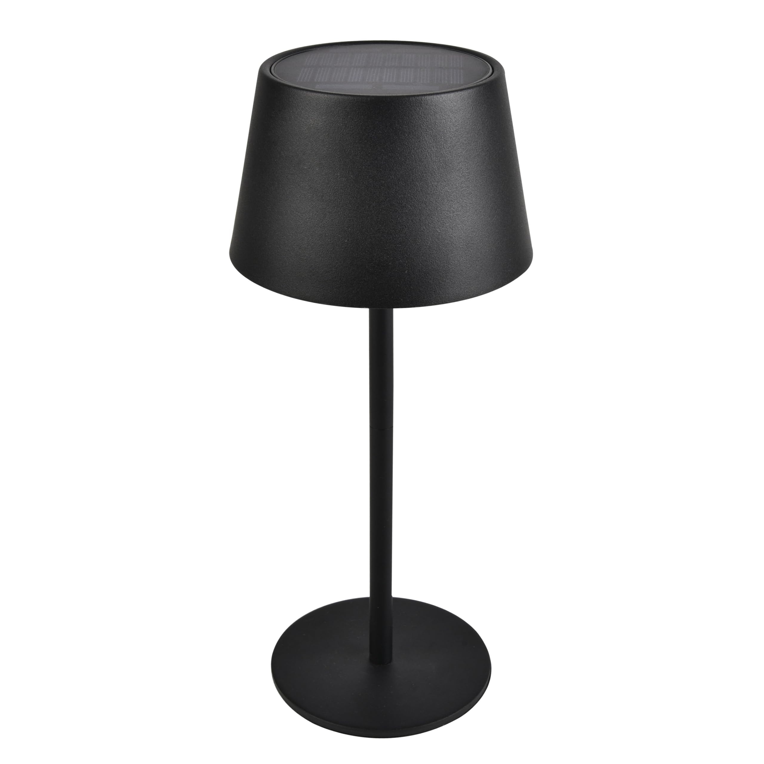 greenandco Lampada da Tavolo LED solare senza fili, ricaricabile, dimmerabile, controllo tattile, 3000-5000K, CRI 90, 2600mAh, per interni ed esterni, colore: nero