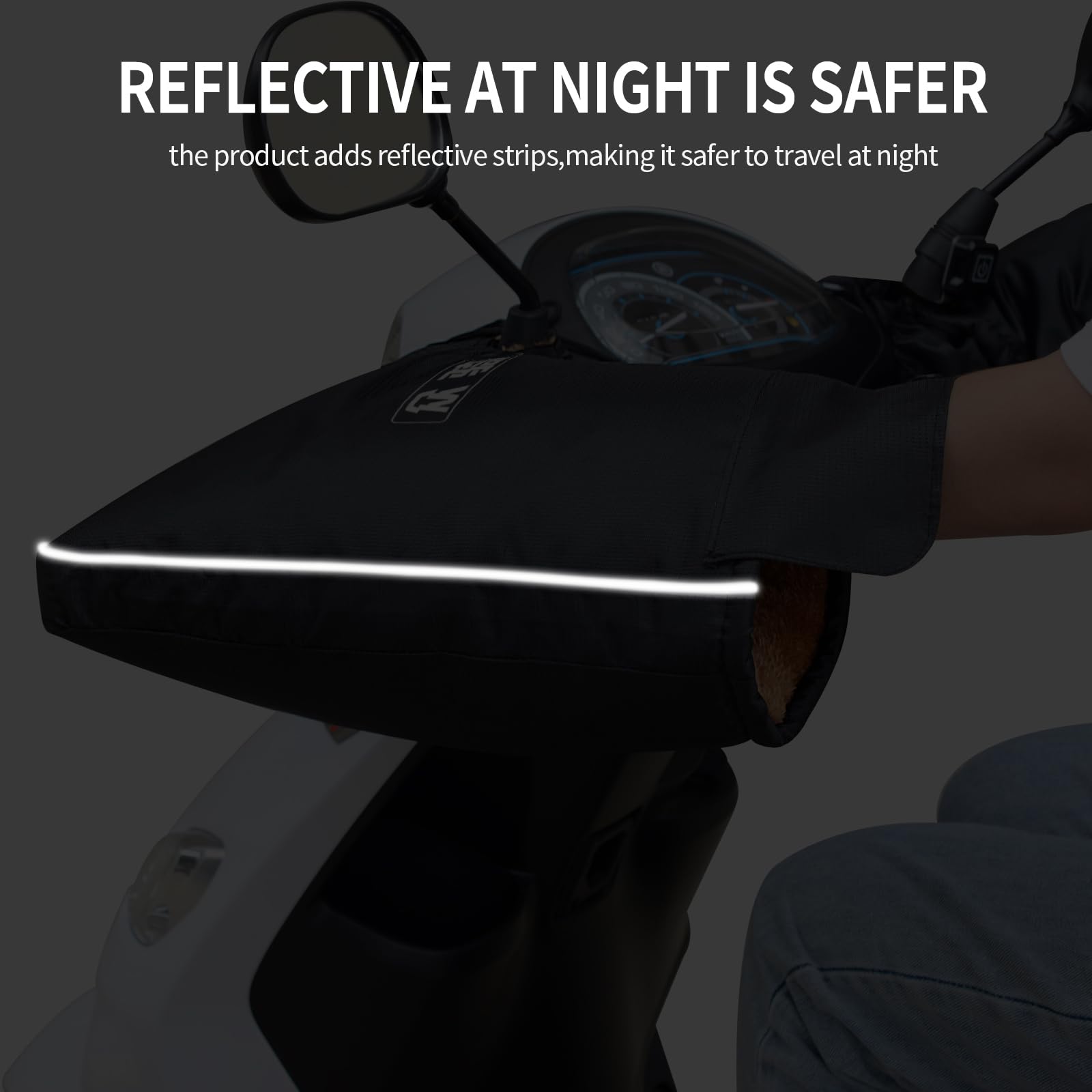 Manoplas de manillar de bicicleta, guantes de invierno para clima frío, impermeables, unisex, calentadores de manos, para ciclismo de montaña, motonieve, motocicleta, para bicicleta de carretera