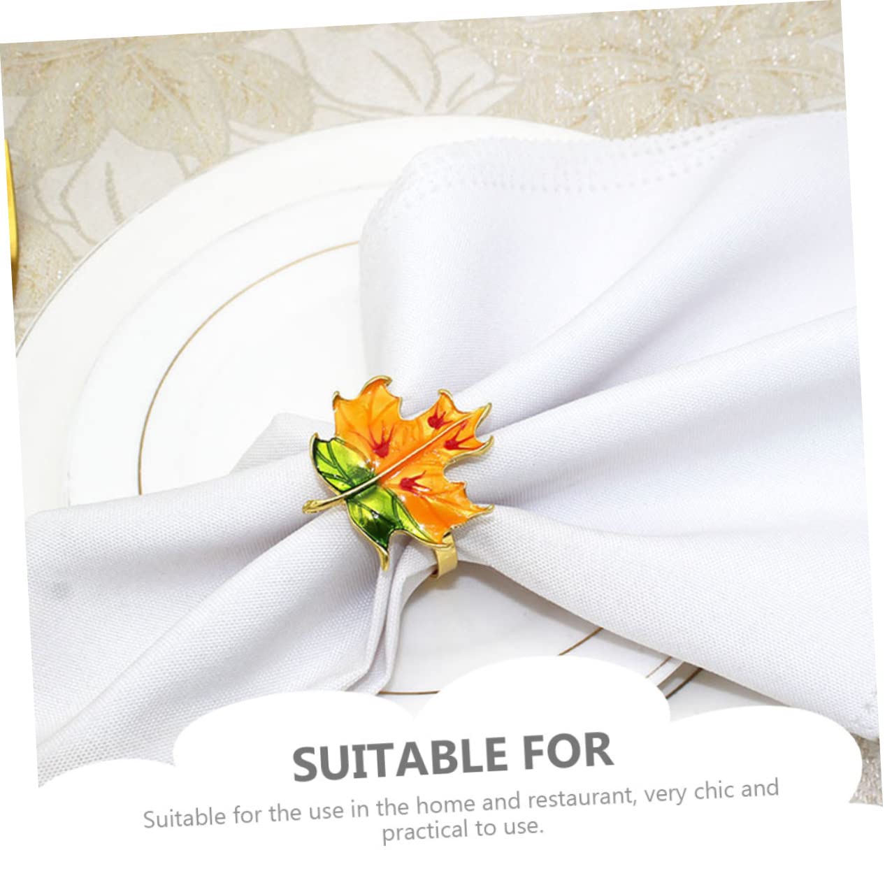 TOPBATHY 12stücke Festival Serviettenringe Dekorative Tischaccessoires Für Thanksgiving Und Feiern Hochwertige Serviettenhalter Mit Blattdesign Für Festliche Anlässe