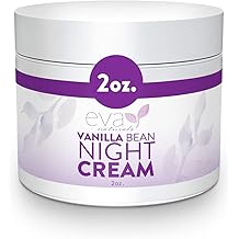 Eva Naturals 香草豆晚霜 &ndash; 隔夜面部保湿霜,含维生素 E、C、B 复合物和 CoQ10 &ndash; 抗衰老面部乳液,含绿茶和香菇 &ndash; 补水霜,可更新、光滑肌肤
