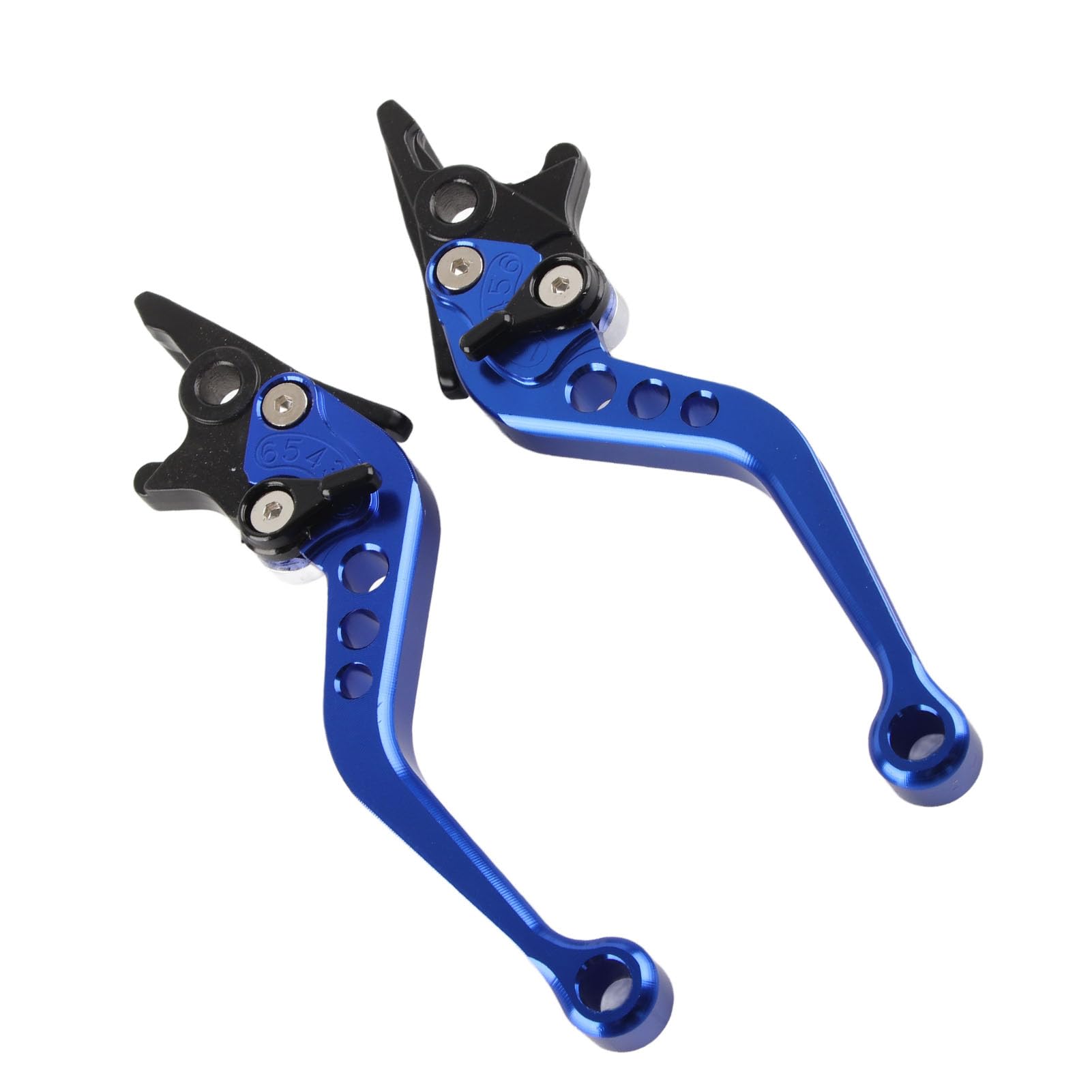 Kimiss Blue 1 Pair Motorcycle Clutch Brake Handle Levers Universal Cnc Aluminum Alloy Double Disc Brake Lever For Gy6 Xmax 400 (Blue)+Msx125 Brake Lever
