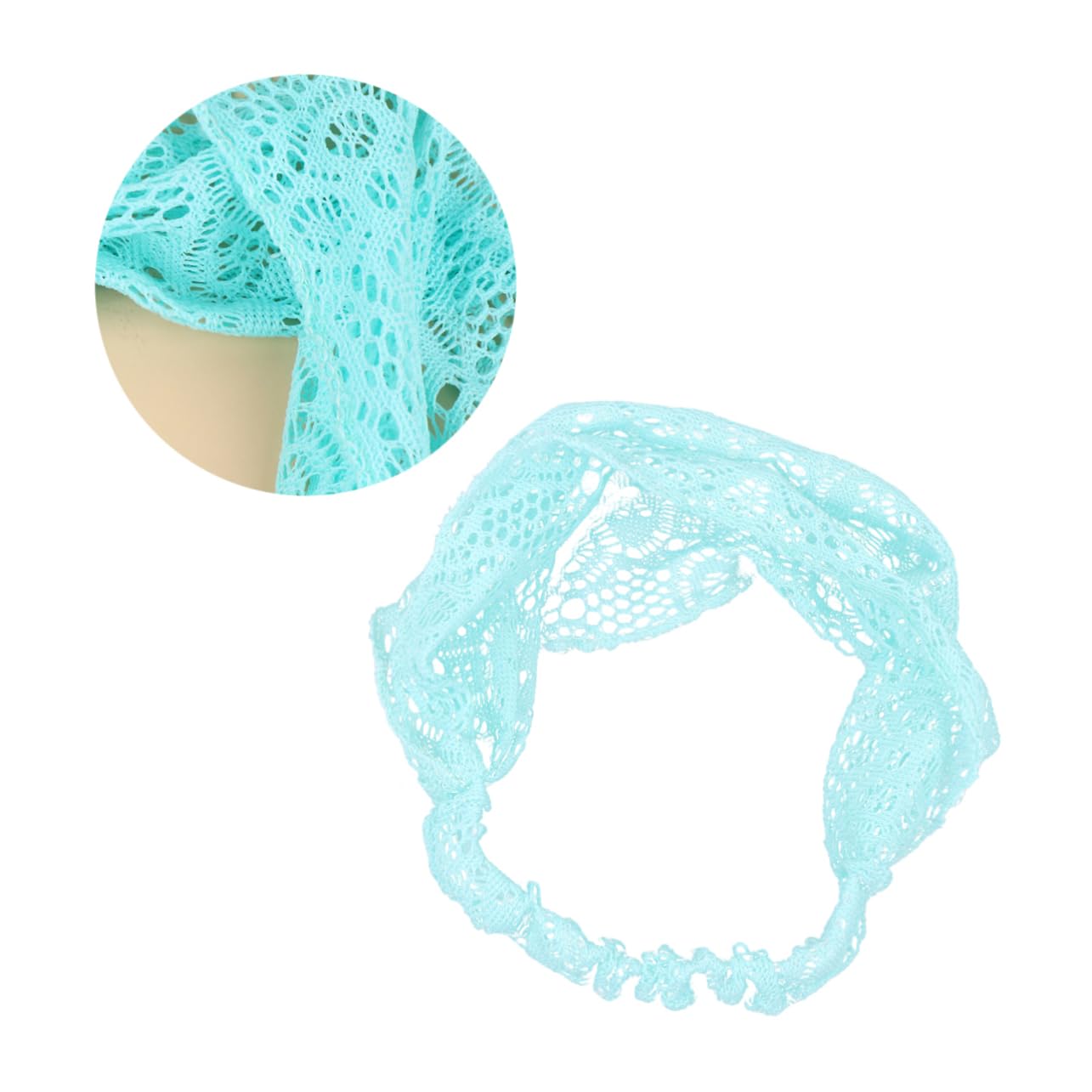 DOITOOL 6pezzi Fascia Per Pizzo Floreale Da Larga Ed Elastico Accessorio Elegante Per Donne e Ragazze Perfetta Per Cerimonie e Occasioni Speciali Blu