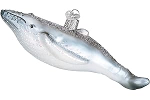 Old World Christmas Humpback Whale Glass Blown Christmas Tree Ornament