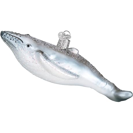 Old World Christmas Humpback Whale Glass Blown Christmas Tree Ornament