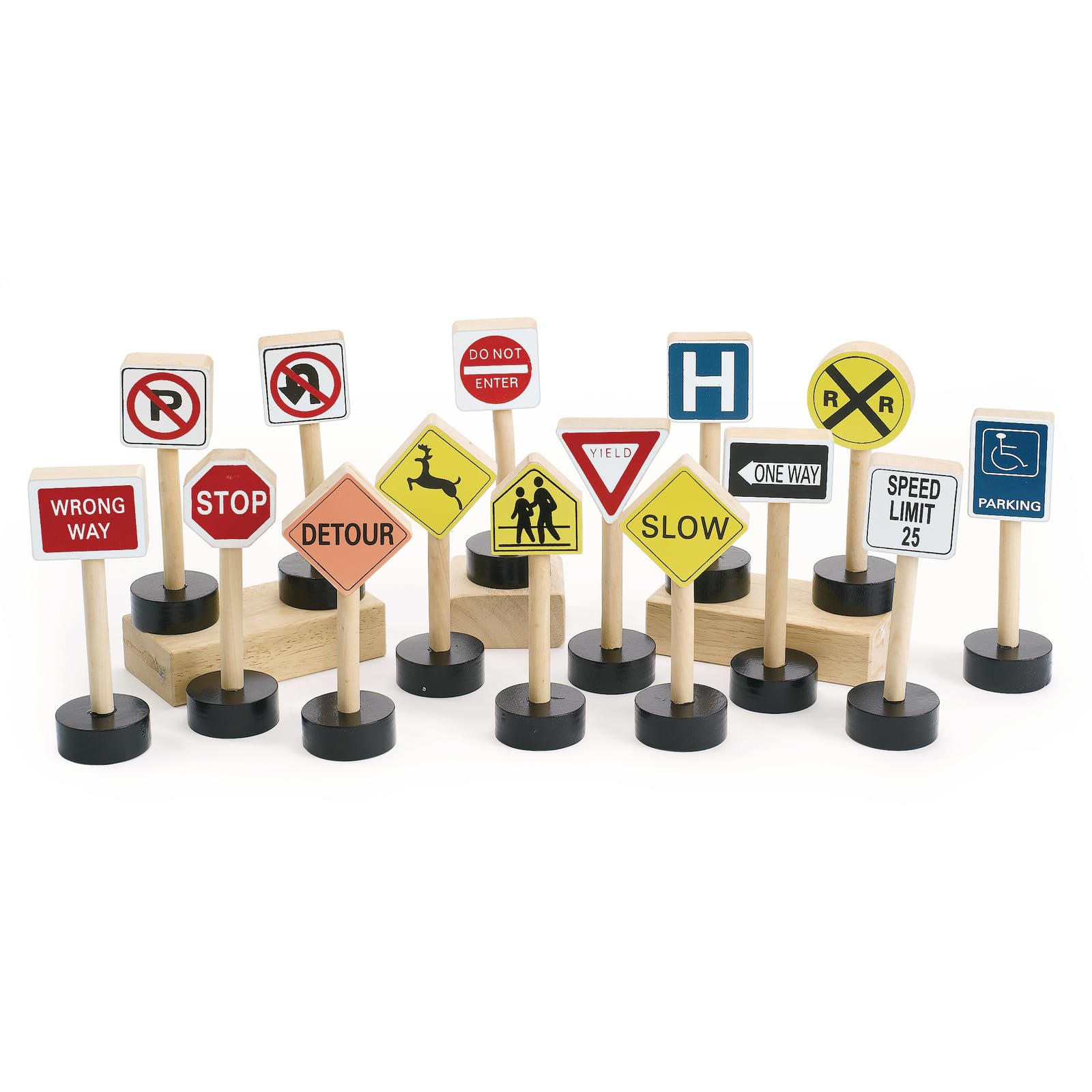 Photo 1 of Excellerations Wooden Street Signs Playset - 15 Pieces