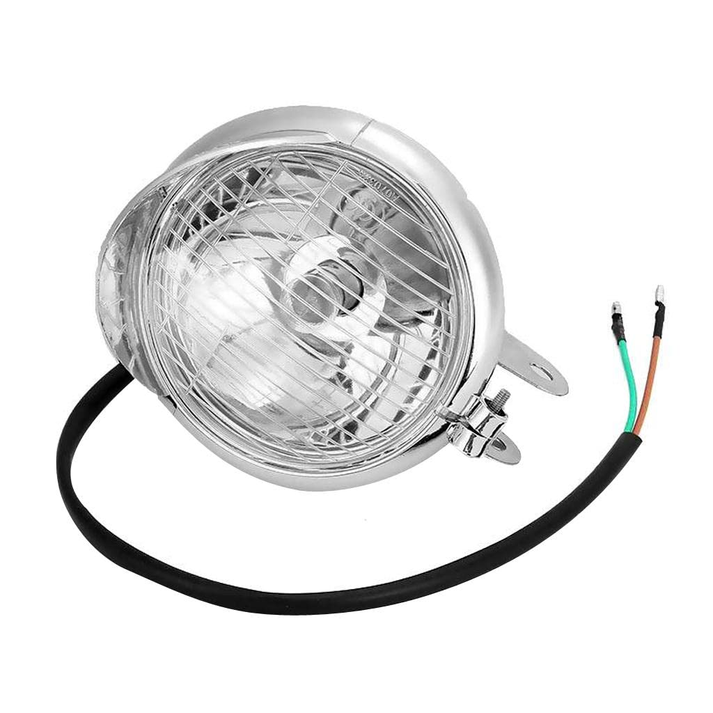 SAZ DEKOR 1Pcs 4'' Motorcycle Custom Chrome Spot Light Fog Light Head Lamp for Honda-image-37