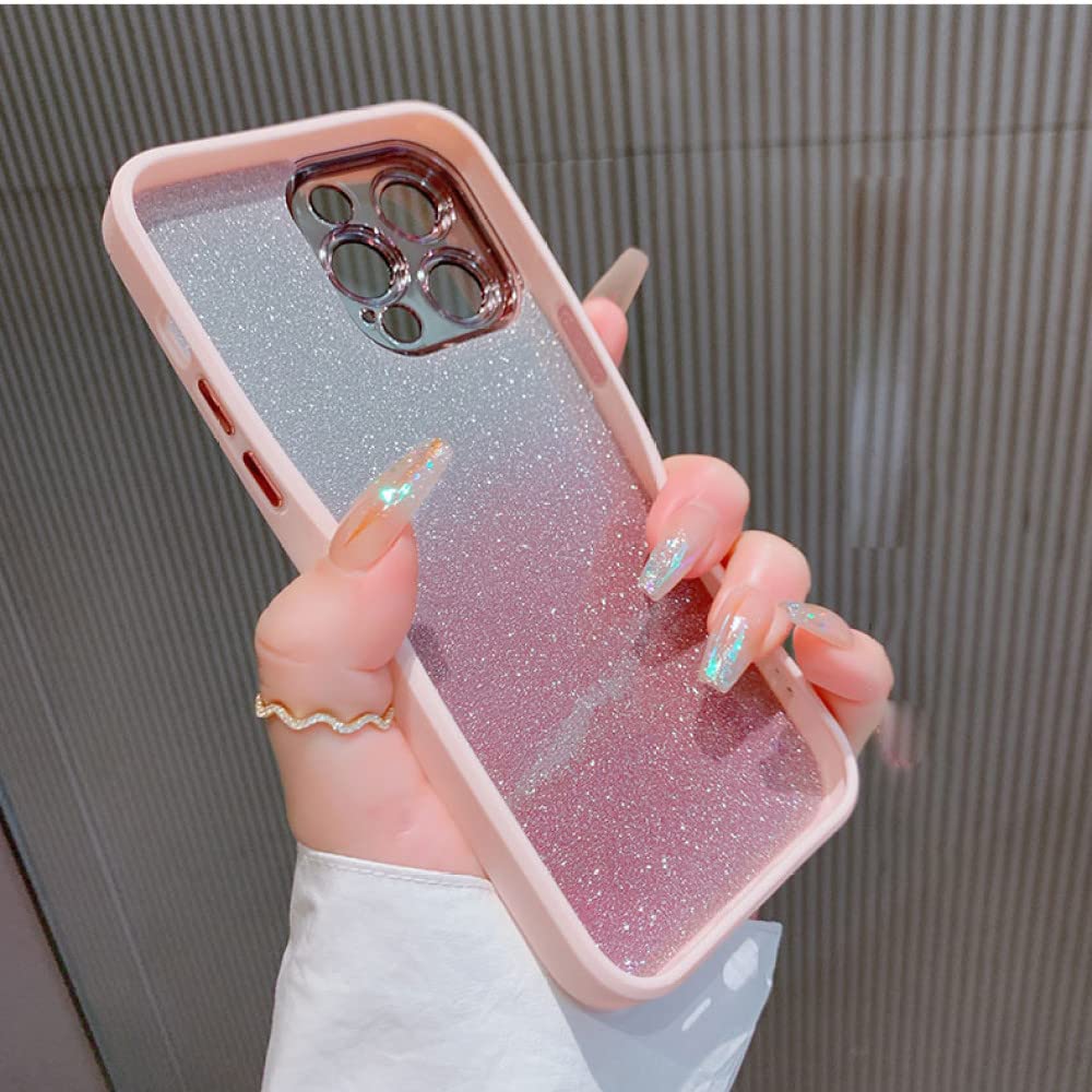 Custodia Protettiva Morbida Trasparente Per Obiettivo Della Fotocamera Con Diamante Glterato Per IPhone 14 13 Pro 12 Pro Max 11 X XS XR 7 8 Plus SE3 Cover - Foto 2