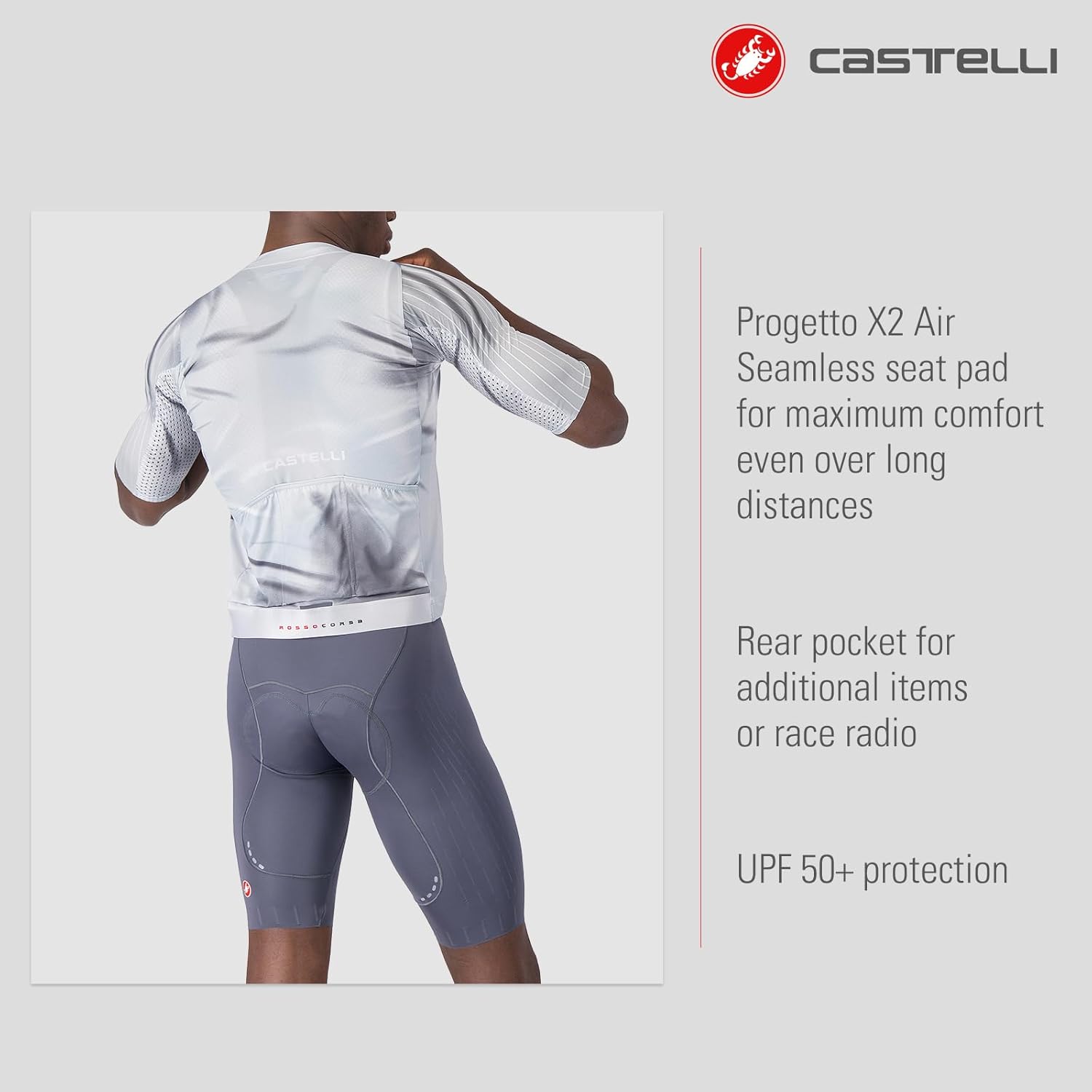 CASTELLI Men’s Free Aero Race S Bibshort, Aerodynamic Road Cycling Apparel, Pro-Level Seat Pad for Biking & Top-Level Racing