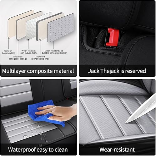Miniatura 6 de Funda de asiento de cuero para Nissan Altima 2005-2024, fundas de asiento suaves impermeables, accesorios interiores, fundas de asiento compatibles