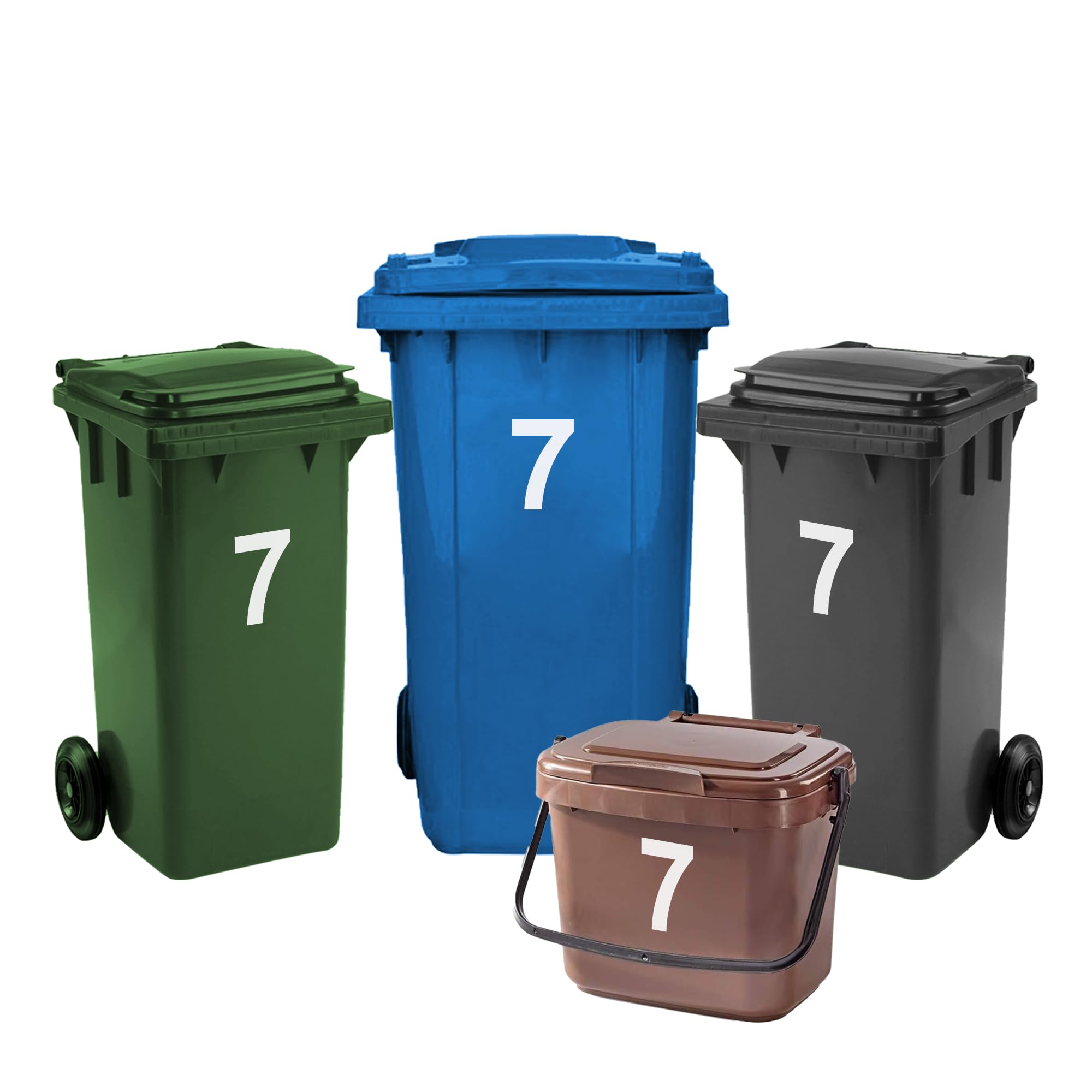 Rubigo 4 x Bin Numbers for Wheelie Bins, 0-99, Letters A-D, 17.5cm Dustbin Stickers, Easy Application Stick On Number Stickers - Weatherproof Self Adhesive Vinyl (4) — view 47