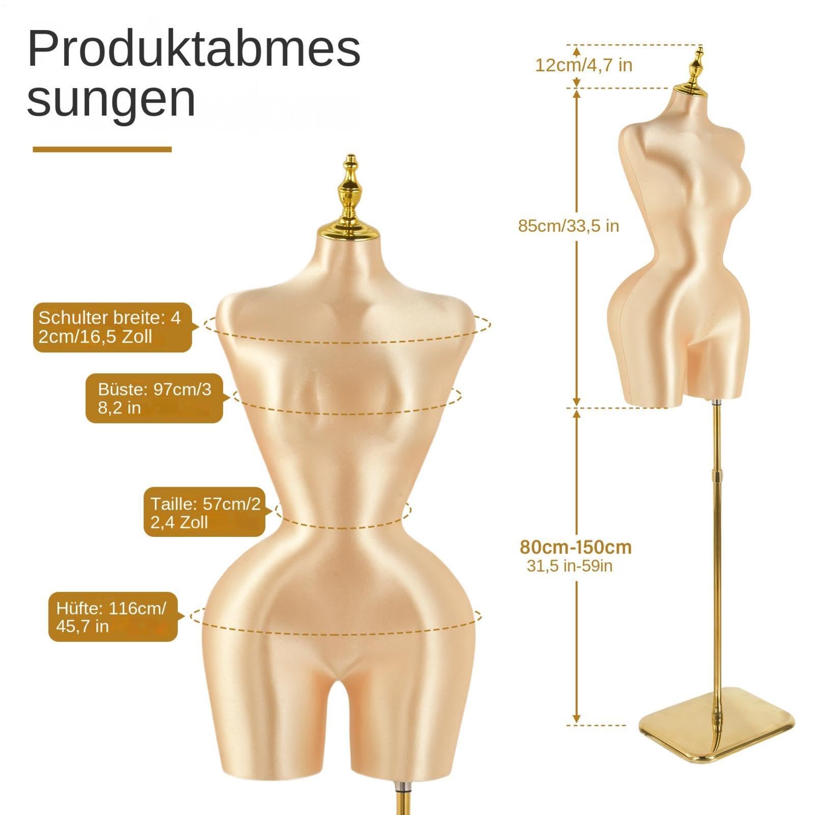 Elegante Damen Schaufensterpuppe 175-240 cm Höhenverstellbar