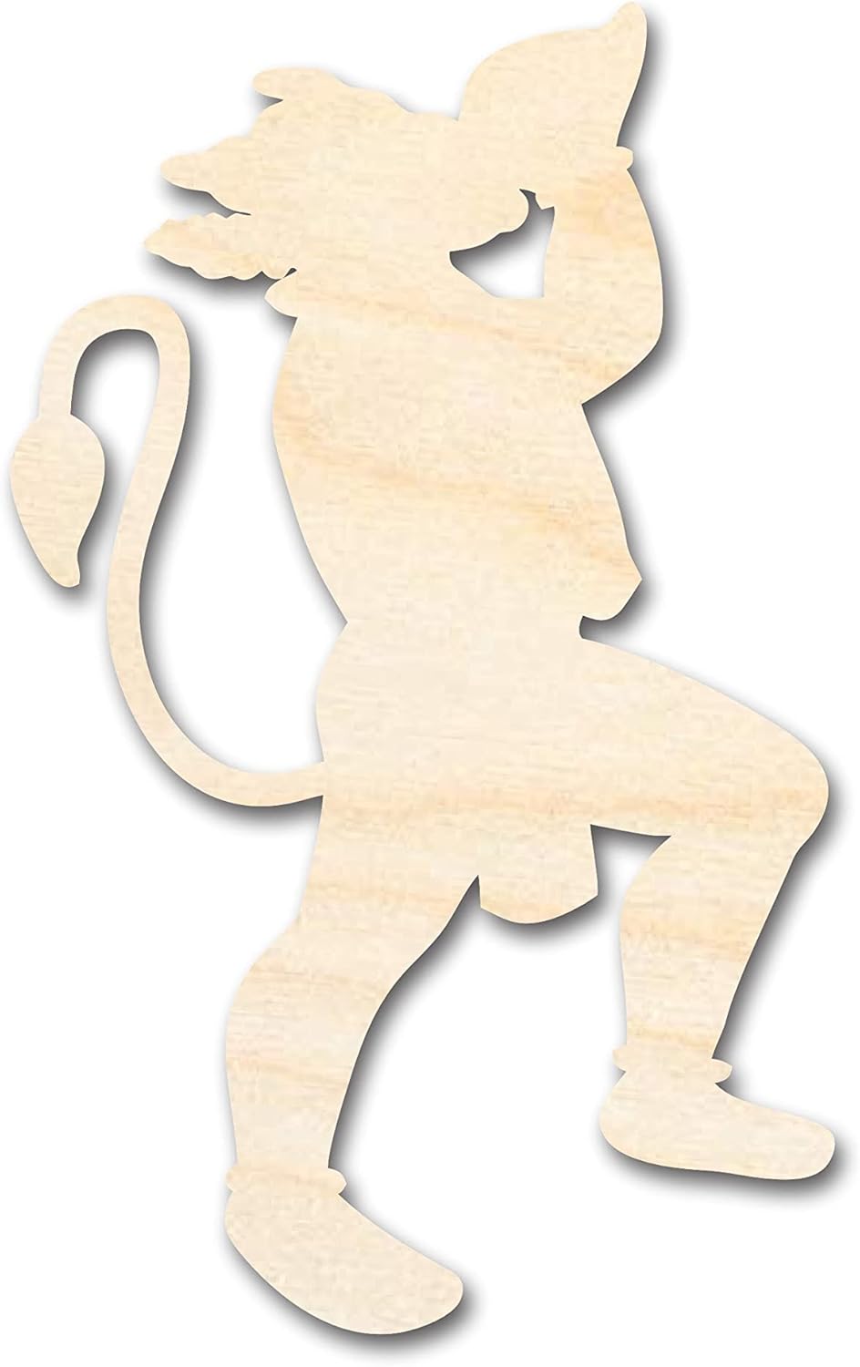 Unfinished Wood Hanuman Shape Craft up to 46" 20" / 1/2"