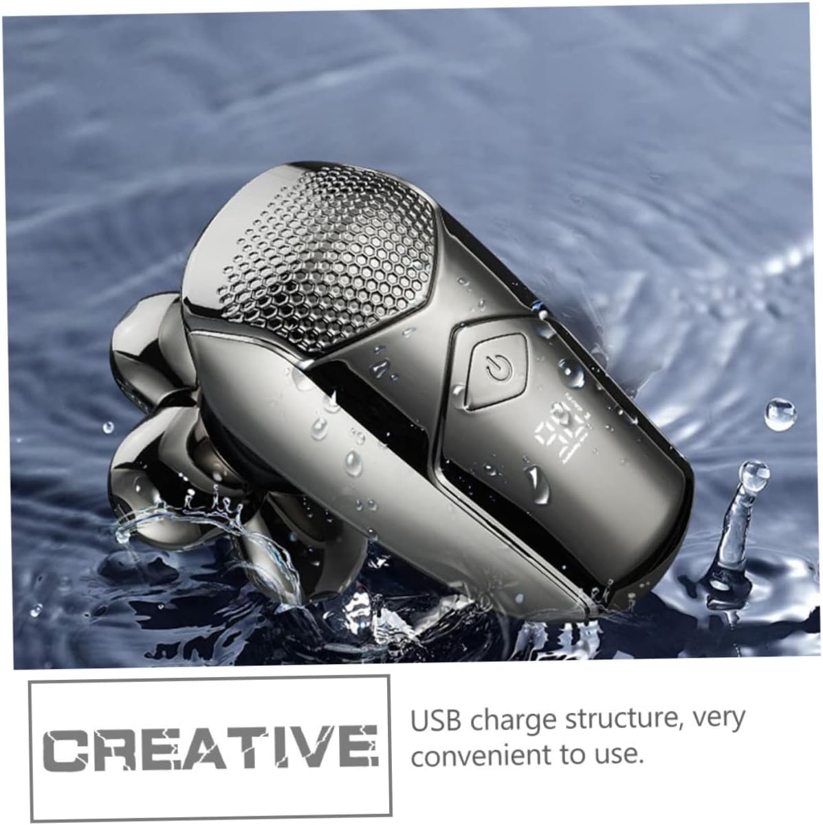 Happyyami 1set Rechargeable Electric Shaver for Men Hair Removal Device Precision Blades for Beard Nose Body Grooming Lightweight and Travel-Friendly