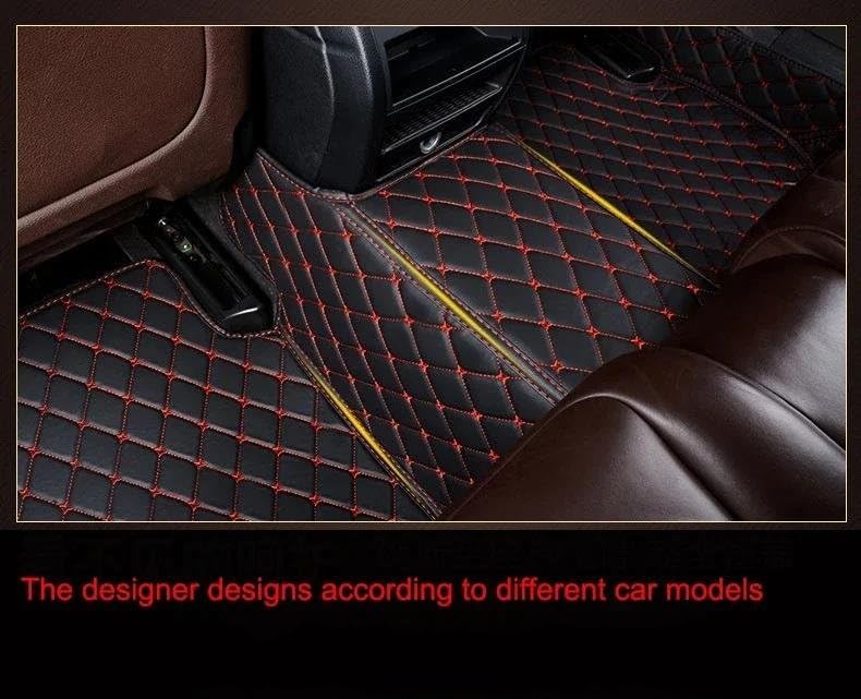 Tapis de sol en cuir pour Hyundai Sonata 2024 habitacle sur mesure noir et blanc