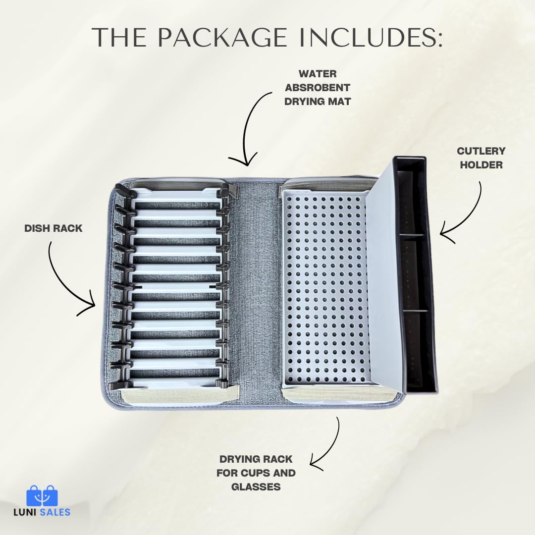 LUNI Sales - Drying Mat - Dish Mat Drying Kitchen Mat - Dish Rack Mat - Absorbent Dish Drying Mat - Drying Mat for Kitchen Counter - Dish Drying Mat - Dish Mat