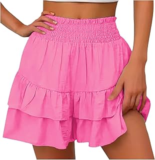 2025 - Moda Mujer Color Sólido Sexy Pantalones Cortos Anchos con Falda Vertical Casual Pantalones Deportivos Pantalones Mujer