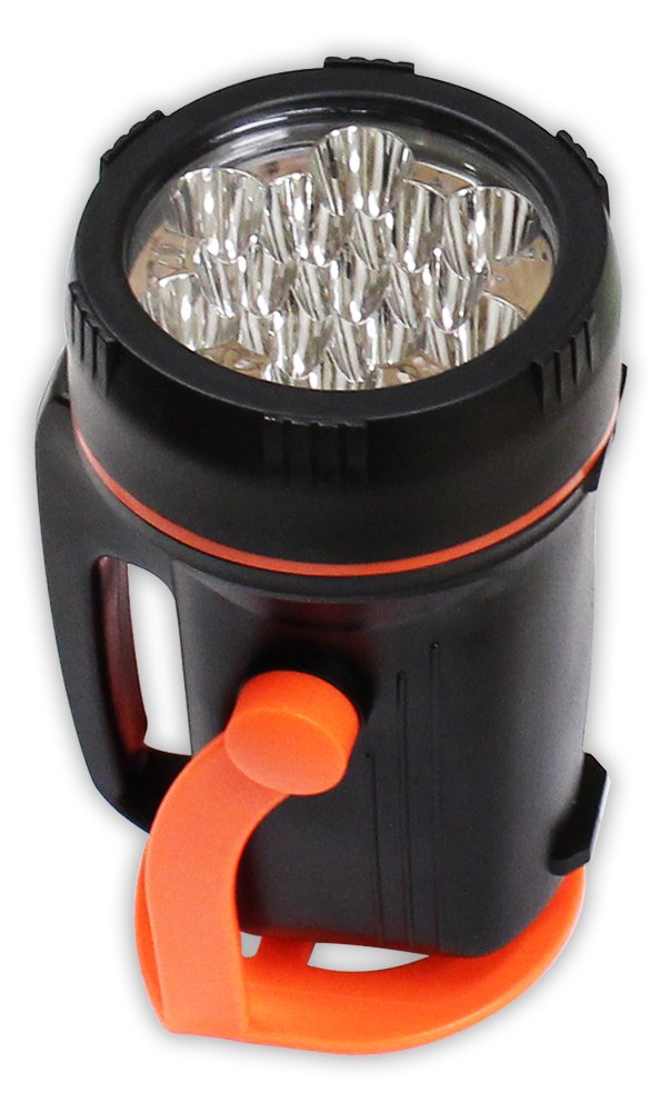 ToolUSA 13 LED Lantern | 5-Position Adjustable Stand | Extra-Large Reflectors | Waterproof & Shockproof | Perfect for Outdoors & Emergencies | Requires 4 