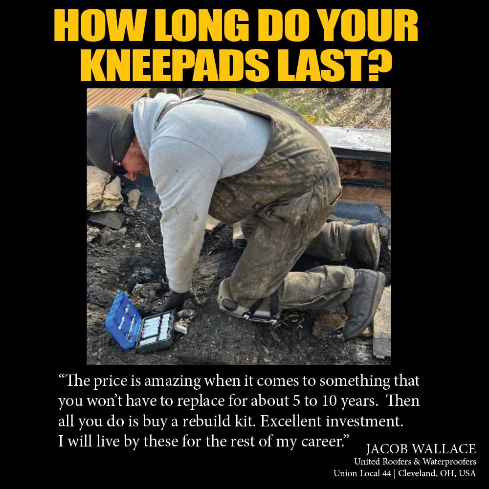 ProKnee AP16 Complete Rebuild Kit for All Purpose Knee Pads with Cushion Inserts, 1-3/8" Silicone Straps, Rubber Boots, Liners, SmartLock Quick Release Buckles (5/8" Cushions)