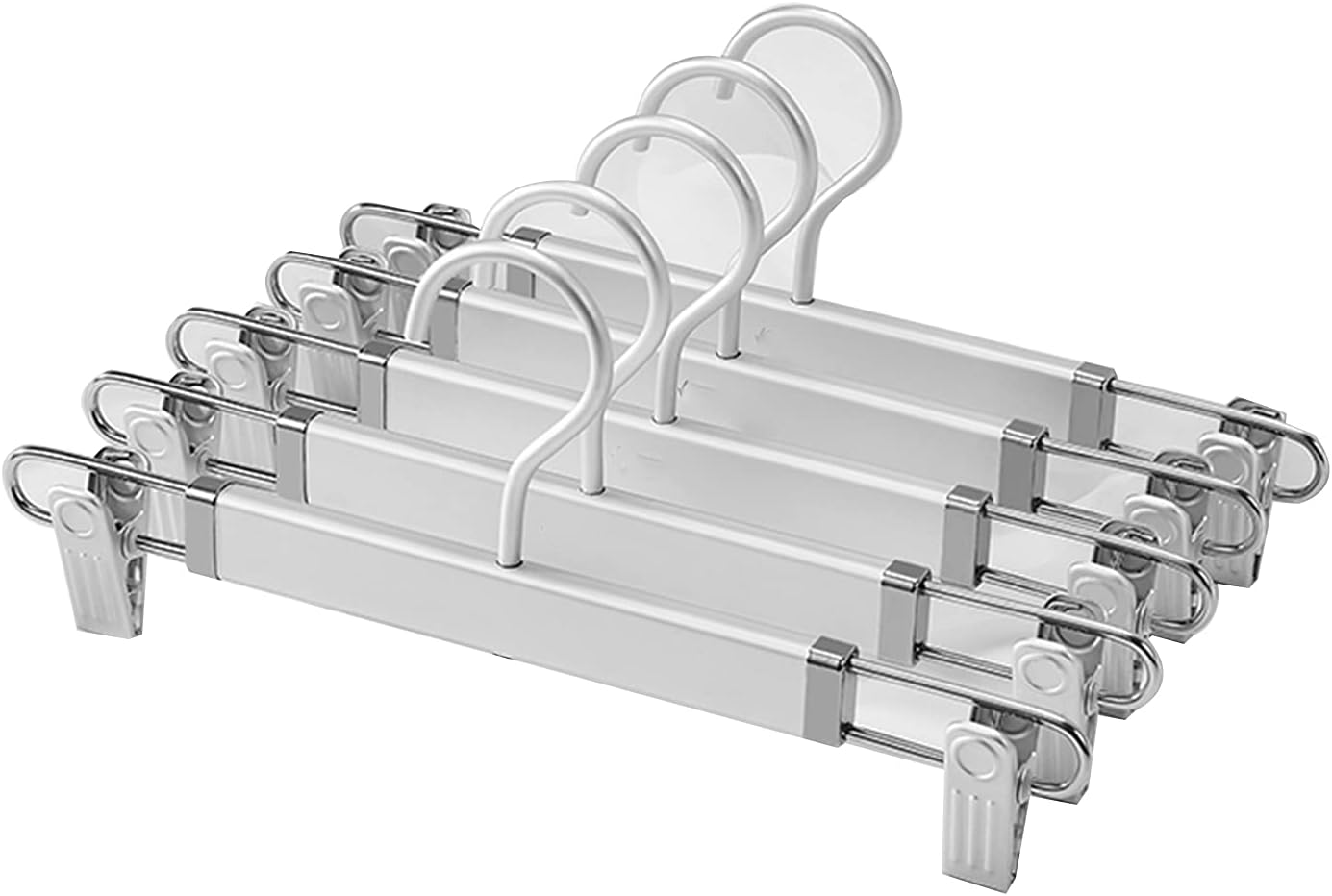 Pants Hangers Metal Pants Hanger Non-Slip Pants Hangers Multi Functional Pants Rack Skirt Hangers,Convenient and Durable,for Family Apartment Dormitory Clothing,A-30 Pack