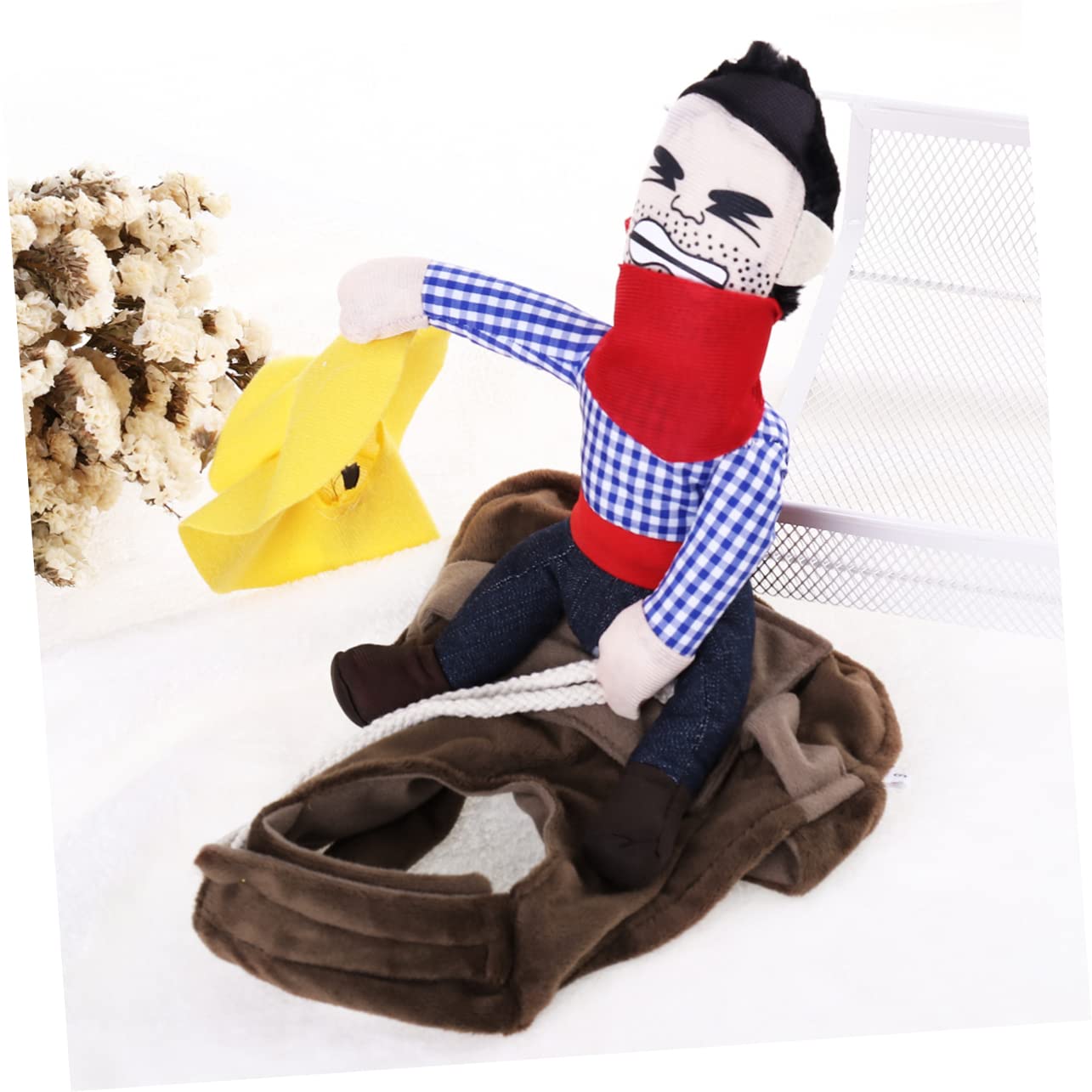 VANZACK 3 Pezzi Costume Per Animali Domestici Cane Da Cavaliere Vestito in Denim Traspirante Abbigliamento Per Animali Domestici Per Jack Taglia L Per Feste Vacanze