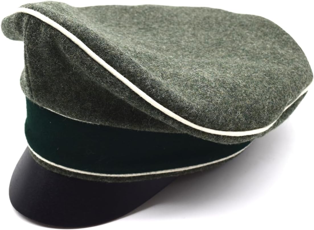 STRAID German Crusher Field Visor Cap Green Hat Wall WWII Replica