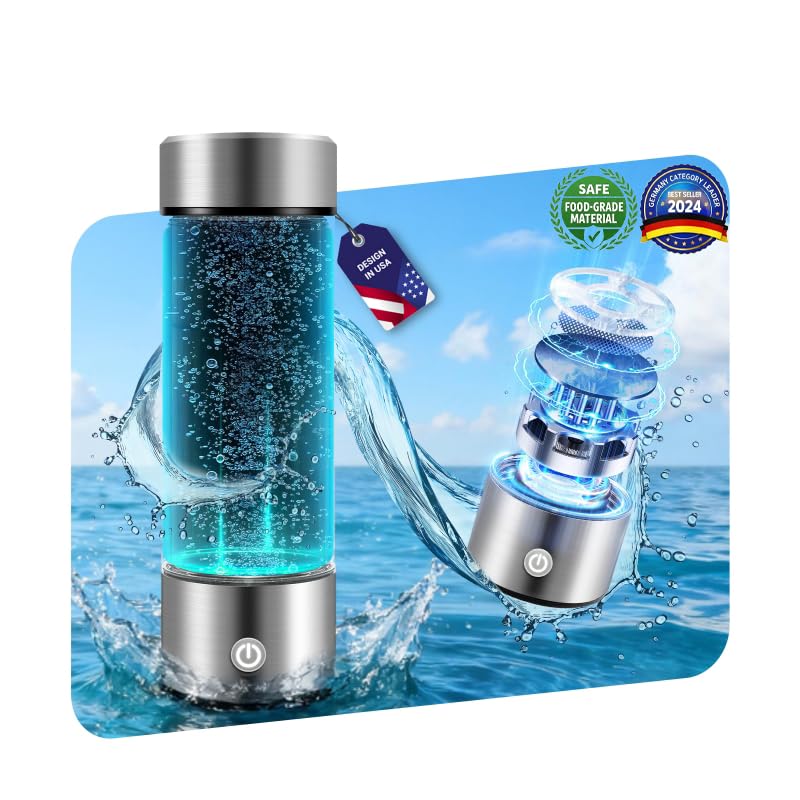 New Upgrade Hydrogen Water Bottle Generator【Industry TOP - 24-Hour Hydrogen Lock】【NO.1 Double...