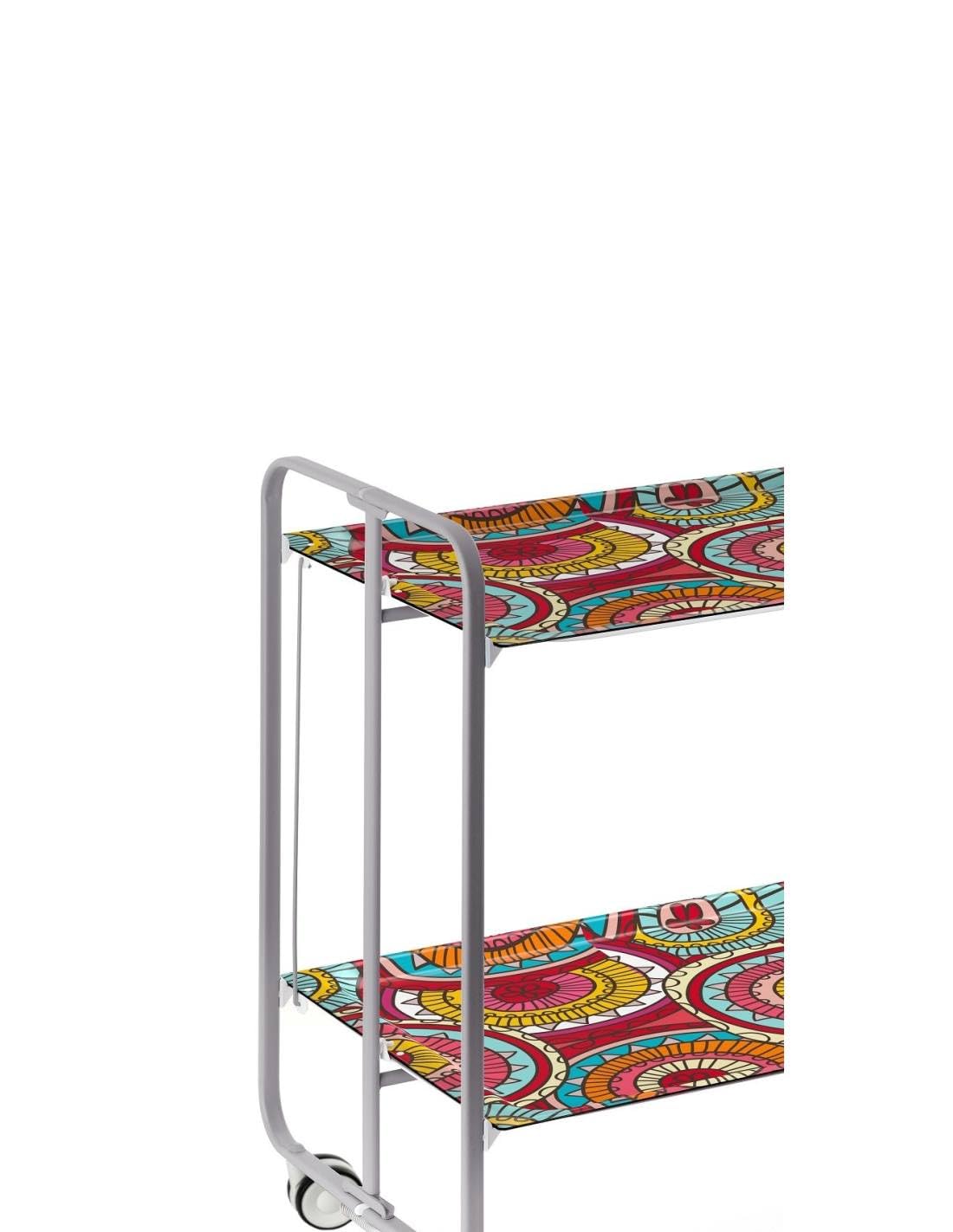 DHO – Mesa de ruedas plegable con chasis gris aluminio.